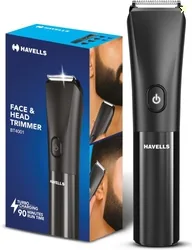 HAVELLS Beard & Hair Trimmer|2-in-1 Special Blade|TypeC Fast Charge|BT4001 Trimmer 90 min  Runtime 7 Length Settings Black