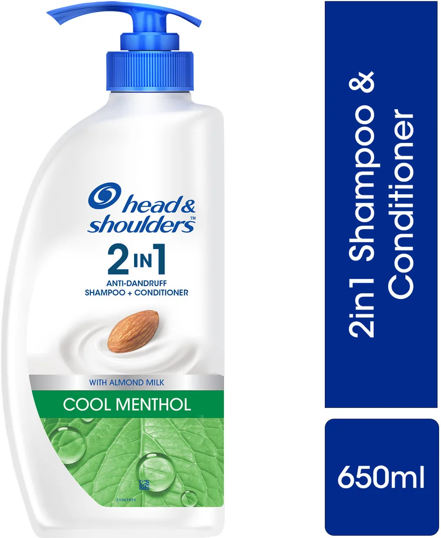 HEAD & SHOULDERS Cool Menthol 2-in-1 Anti-Dandruff Shampoo + Conditioner for All-Hair Types 650 ml