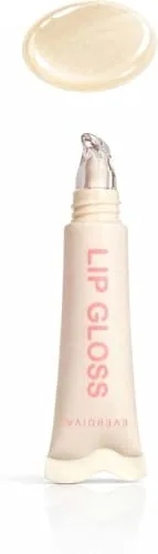 Korean Crystal Glass Shine Lip Gloss | Moisturizing Kawaii Cute Tube | Strawberry, Honey & Jojoba Oil Infused Hydrating Lip Gloss | Non-Sticky Glossy Finish for Girls & Women (Clear Vanilla)