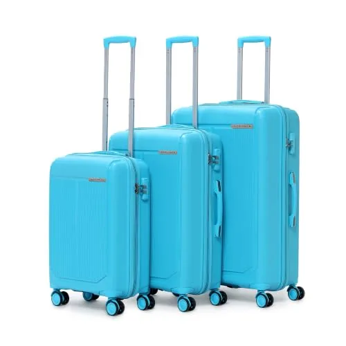 ACEPACK - MEGATRON Set Of 3 Pieces (Small + Medium + Large) Trolley Bag, Lightweight Luggage Suitcase With Spinner 8 Wheel, Unbreakable Polypropylene Hard Shell, In-Built Number Lock, 3 Years Warranty