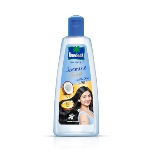 Parachute Advansed Jasmine Gold Non-Sticky Coconut Hair Oil with Vitamin E For Super Shiny Hair, 600ml