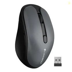 ZEBRONICS Charm Rechargeable Wireless Mouse, Dual Mode (2.4GHz + BT), Dual Bluetooth, Upto 1600 DPI, Silent Operation, 6 Buttons, Comfortable & Ergono