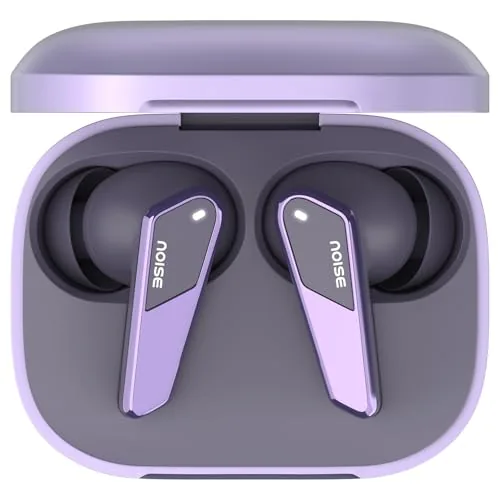 Noise Buds N1 Pro Truly Wireless Earbuds with Metallic Finish, ANC(Upto 30Db), 60H of Playtime, Dual Pairing, Instacharge(10 Min=200 Min), BT V5.3(Chrome Purple)