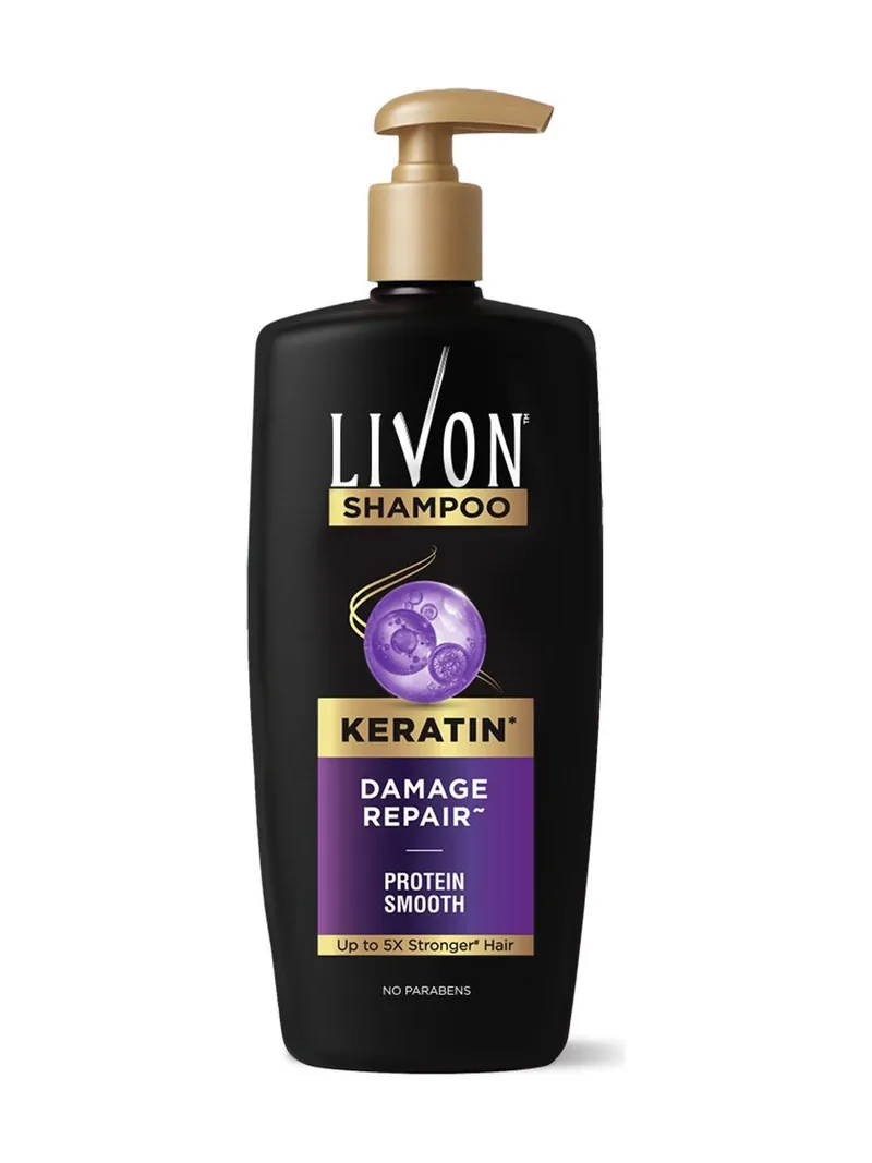 LIVON Keratin Shampoo for Women & Men |Repairs Damaged Hair |Smooth & 5x Stronger Hair (650 ml)