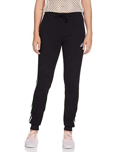 AdidaSMediumall WoMediumen Cotton W 3SMediumall SMediumallJ C PT , SMediumallportSMediumall Track Pant , BLACK/WHITE , 2X-Small