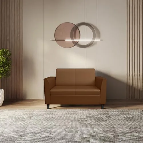 Interio by Godrej Emperor 2-Seater Synthetic Leather Sofa