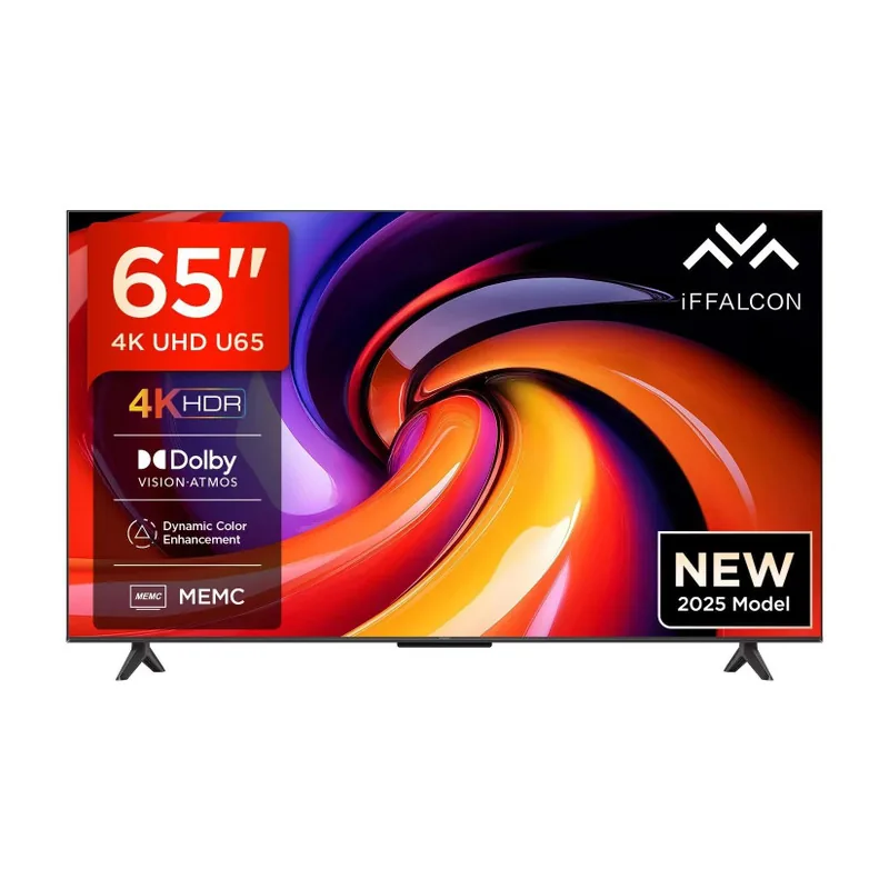 iFFALCON U65A 138 cm (55 inch) Ultra HD (4K) LED Smart Google TV 2026 Edition with MEMC Dolby Vision-Atmos AiPQ Processor Game Master HDMI 2.1 Metalli