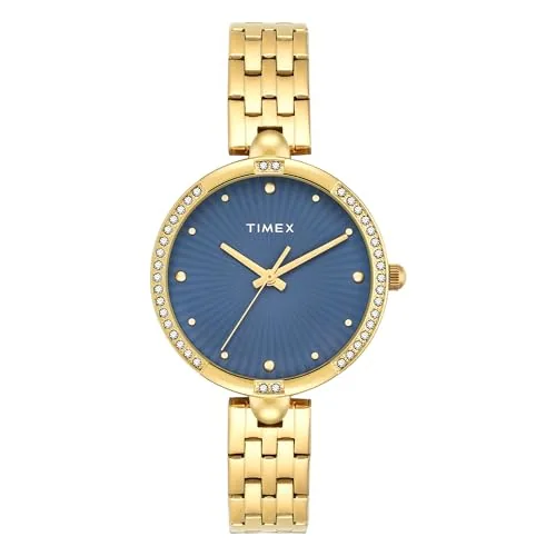 TIMEX Blue Round Dial Analog Women's Watch - TWEL22601