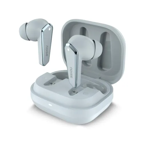 Noise Buds N1 Truly Wireless Earbuds with Chrome Finish, 40H of Playtime, Quad Mic with ENC, Low Latency Gaming, Instacharge(10 Min=120 Min), Bluetooth V5.3 Smartchoice (Ice Blue)
