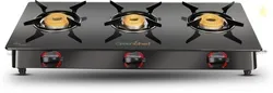 Greenchef Ebony Glass Manual Gas Stove (3 Burners)