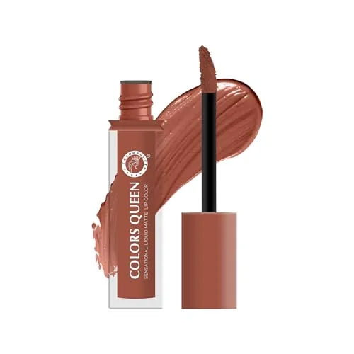 Colors Queen Sensational Liquid Matte Lipstick - 7g | Long Lasting, Fade & Transfer Proof Lipstick | Highly Pigmented, Water & Smudge Proof Liquid Lipstick for Women (09 - Nude It)