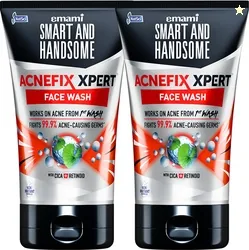 Smart and Handsome Anti-Acne Duo - Acnefix Xpert  100g Each | Reduces Acne from 1st Wash Face Wash 200 ml