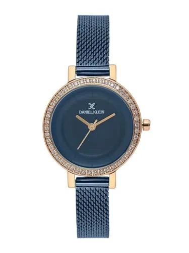Daniel Klein Analogue Women's Watch (Blue Dial Blue Colored Strap)