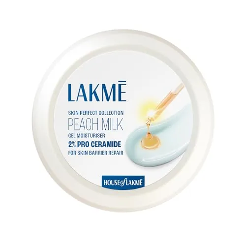 Lakme Peach Milk Pro Ceramide Moisturizer with Vitamin E for Deep Moisturizing and Skin Strengthening | With Skin Conditioner| For Dry, Normal & Sensitive 200gm (1 Count)