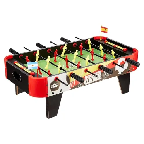 Amazon Brand - Jam & Honey Foosball Table Game for Kids 6+ Years, BIS Certified Safe for Kids, Big Size Tabletop Football, Indoor Soccer for Family Fun, Multicolour