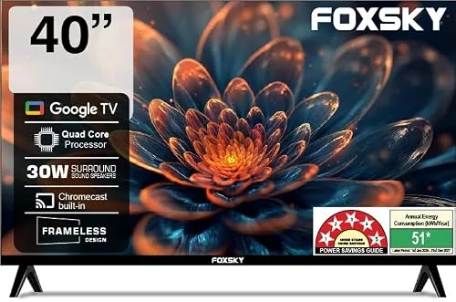 Foxsky 101.6 cm (40 inches) Full HD Smart QLED 40FS Google TV