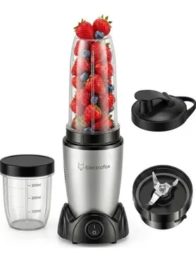 Electrofox Blendo+ 2 Jar Nutri Blender 750 W Juicer Mixer Grinder Blendo+ 2 Jar | 2 Jars | Silver