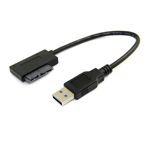 cablecc USB 3.0 to 7+6 13Pin Slimline Sata Adapter Cable for Laptop Cd DVD ROM Optical Drive