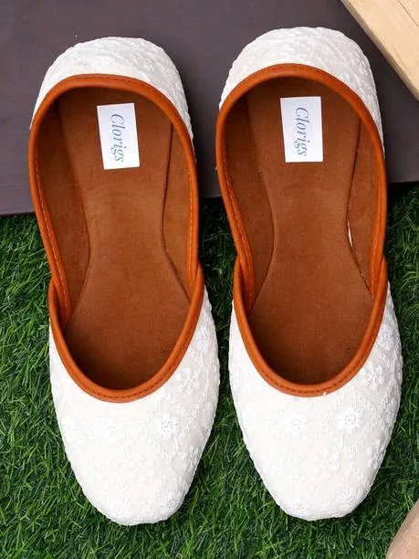 Clorigs Chiken Work jutti For Women Jutis For Women