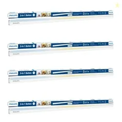Philips Compact 4ft 20-watt LED Tubelight | 3 Colors in 1 LED Batten | Scene Switch Tubelight for Home & Decoration | Color: Tunable White, Pack of 4