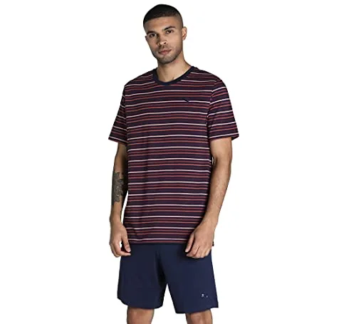 PUMA Mens Design Tee+Shorts set, Peacoat, S (67550806)