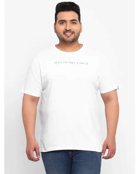 URBANO PLUS Regular Fit Typographic Print Crew-Neck T-Shirt