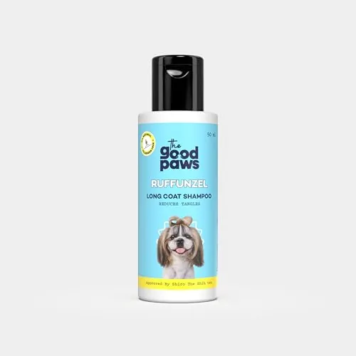 The Good Paws Long Coat Dog Shampoo and Conditioner | 50 Ml | Detangling, Coat Shine with Conditioner, Restores Shine | All Natural, Made Safe