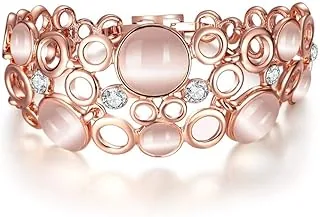 Jewellery Bracelets for Women Stylish Rose Gold Plated Crystal Bracelet Bangle Jewellery for Girls and Women