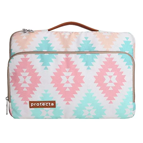 Protecta Oscar 360˚ Protection Waterproof 14 Inch Laptop Bag for Men & Women Ideal for Office & College with Soft Interiors & Retractable Handle - (Aztec Print)