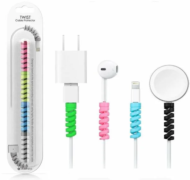Hardercase 4-Pieces Charger Cable Protector Data Cable Charging Cord Cable Protector Cable Protector (Multicolor)