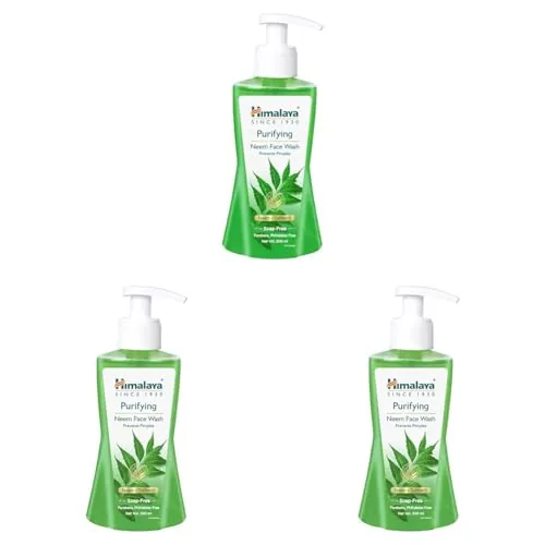 Himalaya Herbals Purifying Neem Face Wash, 200ml (Pack of 3)