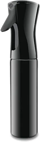LUMONY® Spray Bottle 300ml-Refillable Empty Mist Water Spray Bottle for Taming Hair in Morning, Hairstyling, Plants, Hair, Face, Garden, Pets, Perfume And More (Black -Pack of 1)