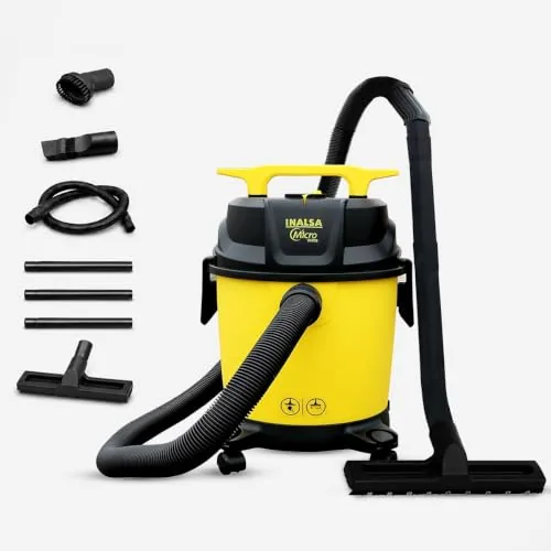 INALSA Wet and Dry Vacuum Cleaner for Home,10 LTR Capacity,1200 W, 17 kPa Suction, Blower Function, Wet Vacuum Cleaner for Sofa, House Cleaning Machine,Vaccine Cleaner for Home (Micro WD10)