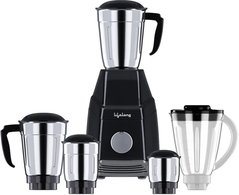 Lifelong LLMG7F 800 W Mixer Grinder (LLMG7F | 6 Jars | Black)