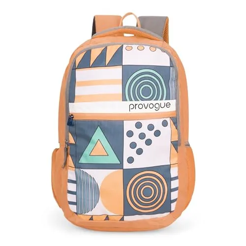 Provogue Blaze Laptop Backpack 35L with 2 spacious compartments and Rain Cover - School Bag for Girls | Girls School Bag, College Backpack for Women and Men with Laptop compartment | Orange