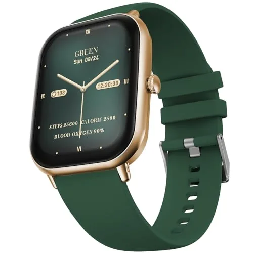 Fire-Boltt Ninja Call Pro Max Bluetooth Calling Smart Watch, 2.01" HD Display, 120+ Sports Modes, Health Suite, AI Voice Assistance, SpO2 & Heart Rate Monitor Smartwatch for Men & Women - Green