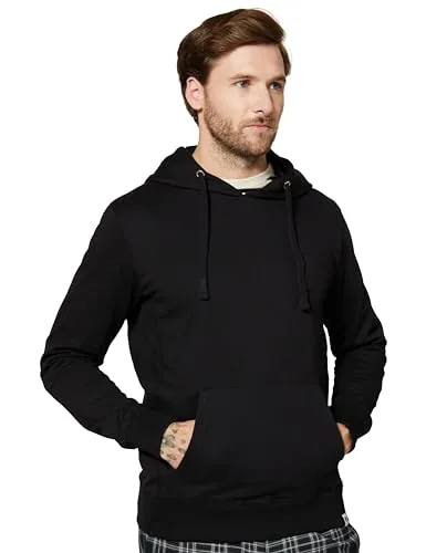 Amazon Brand - Symbol Men's Hoodie Sweatshirt (SY-A22-SW-19_Jet Black_M)