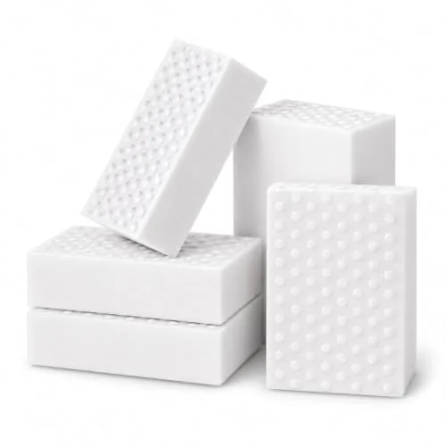 Flex Utility Cleaning Sponges Set of 10 Solid White Blocks for Daily Chores