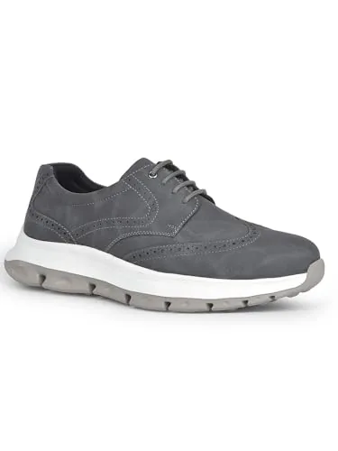 Bata Men Casual Lace-Up Derby Shoes - Grey 8 (UK)