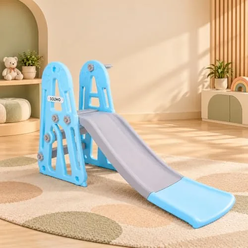 Amazon Brand - Solimo Garden Slide | 2+ Years Blue Grey