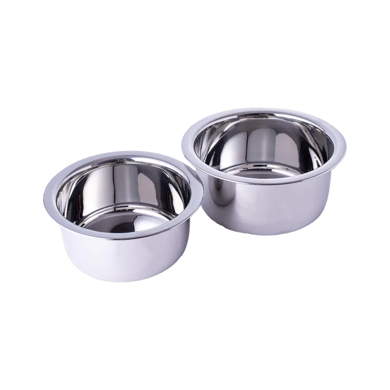 Flipkart SmartBuy Tope/Bhagona/Patila Set 2600 ml capacity 17 cm, 18 cm diameter (Stainless Steel, Induction Bottom)