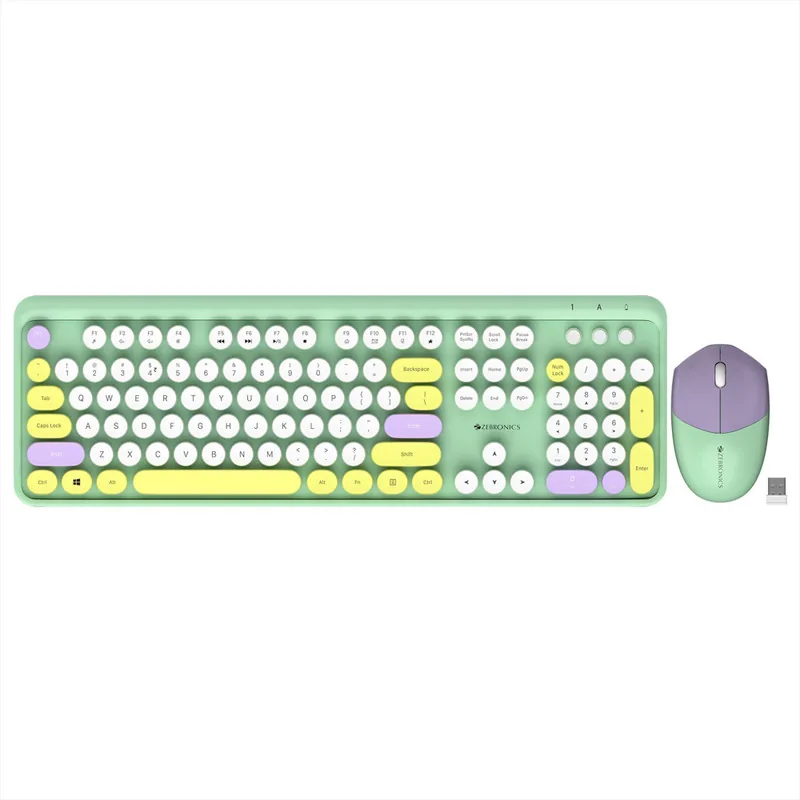 ZEBRONICS Zeb-Companion 301 (Garden) Wireless Standard Desktop Keyboard Compatible with Desktop, iPad, Laptop, Mac, Tablet (Garden)