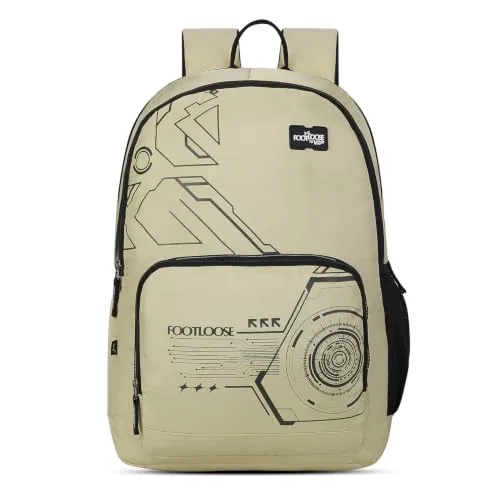 FOOTLOOSE by Skybags Nomad 26L Laptop Backpack,15.6", 3 Compartments, Beige