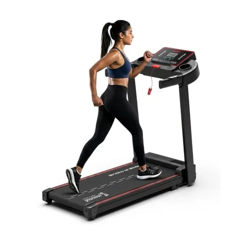 Cockatoo SmartRun3.5 3.5HP Peak DC Motorized Treadmill for Home, with 3 Level Manual Incline, Max Speed 12 Km/Hr (DIY Installation)