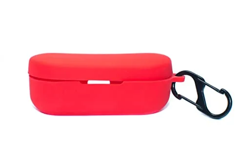 Kolorcase Pouch for bAot Airdope 281 Pro Protective Soft Silicone Case Cover with Hook (Cover Only) (This Cover is Not Sold Or Created by Boat) (Red-Plain)