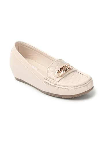 ELLE Women Shoes,Cream,UK-8