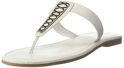 Carlton London Women's Cll-6749 Slingback Flat Sandal, WHITE, 5 UK