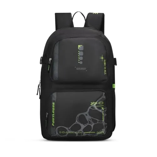 FOOTLOOSE by VIP Kinetic 30L Laptop Backpack (15.6"), 2 Compartments, Black