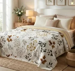 VAS COLLECTIONS Cotton AC Blanket for Double Bed (220230 cm) | Reversible Soft Lightweight All-Season Blanket | Skin-Friendly & Breathable Comforter