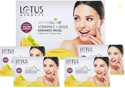 LOTUS HERBALS WhiteGlow Vitamin C + Gold Radiance Facial Kit(4 in 1) (57 g  4) - Price in India, Buy LOTUS HERBALS WhiteGlow Vitamin C + Gold Radianc